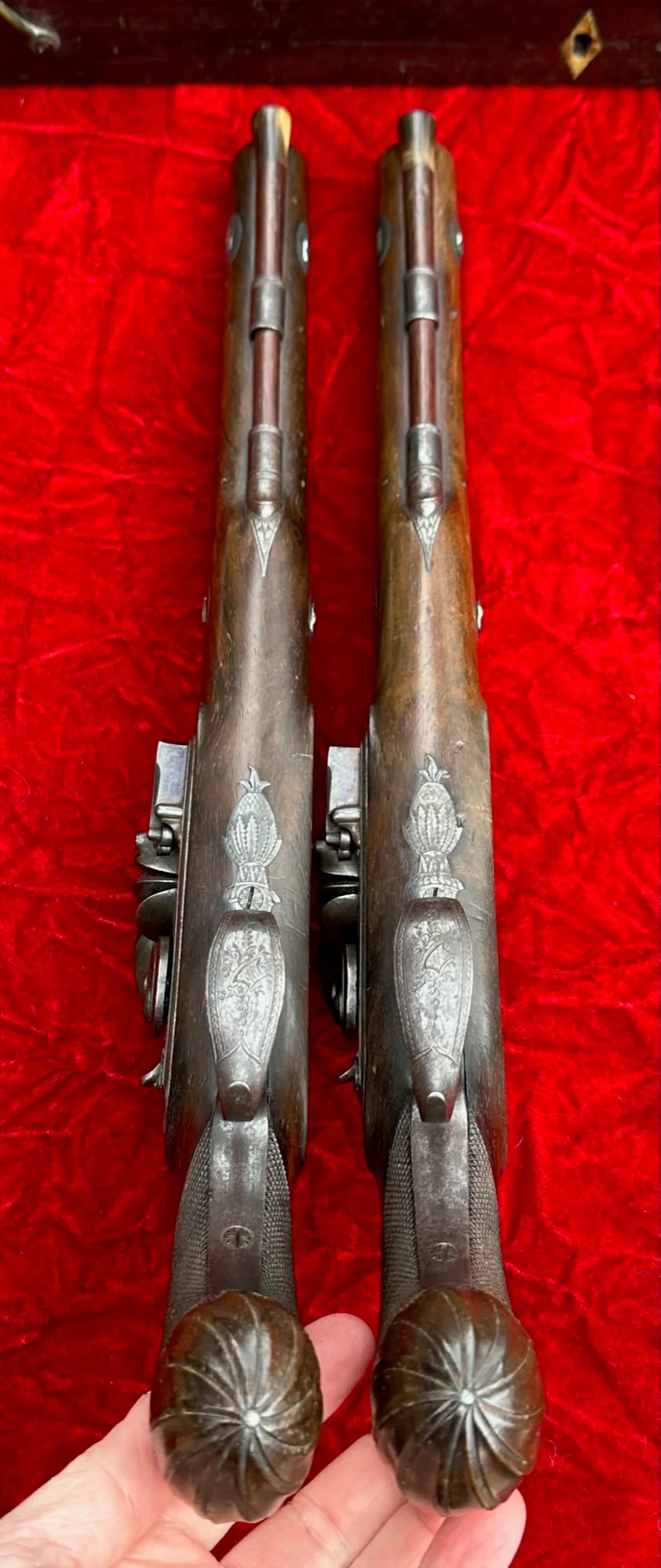 A Fantastic, Rare, and Beautiful Cased Pair of English Flintlock Dueling Pistols by T. KETLAND & Co., LONDON - Image 40
