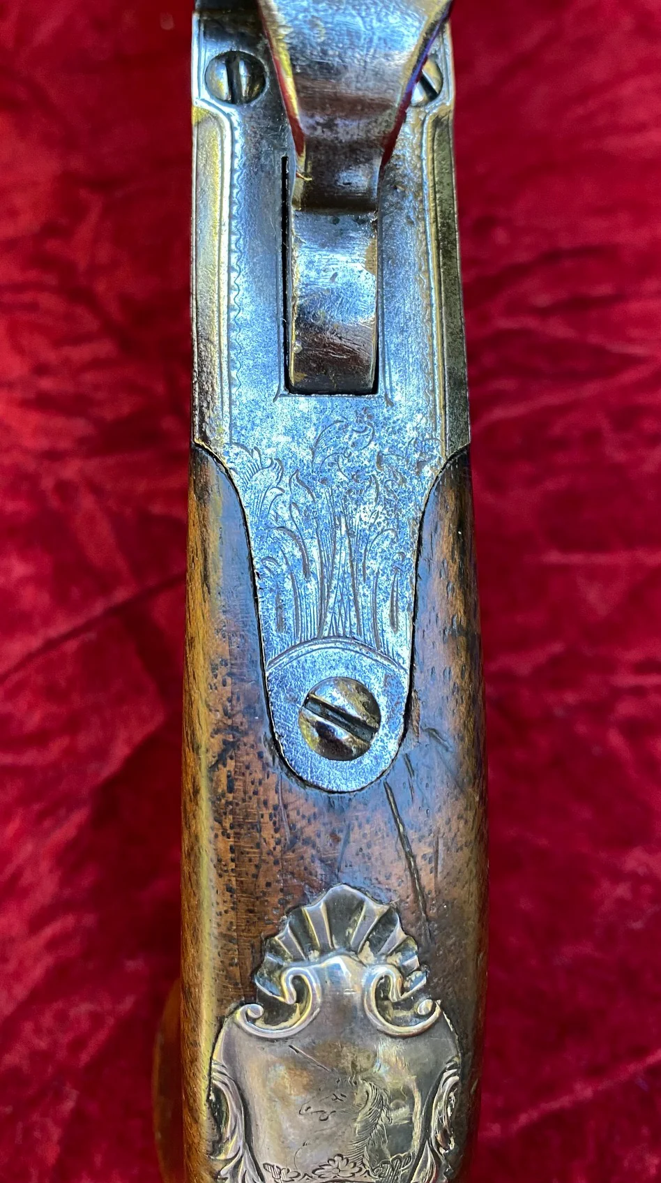 A Fantastic American Revolutionary War Period Cased Pair of English Silver Mounted Box-Lock Flintlock Cannon Barrel Pistols by GRIFFIN, LONDON - Image 28