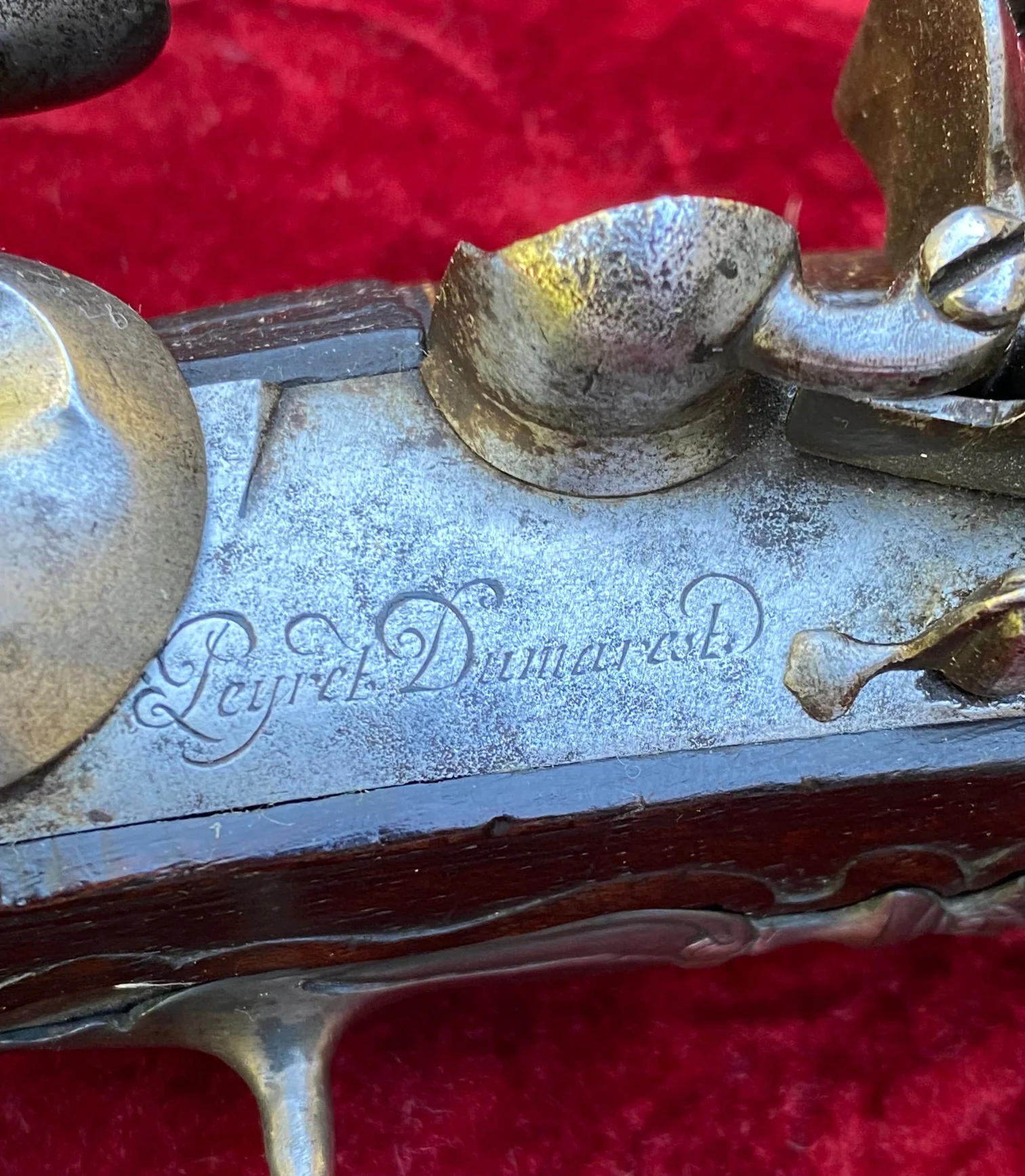 A Fantastic Revolutionary War Period Cased Pair of French Silver Mounted "Birds Head" Flintlock Pistols by PEYRET - DUMAREST - Image 12