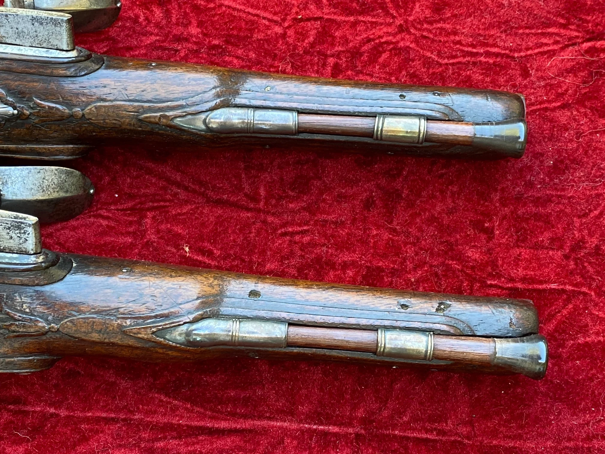 A Fantastic Revolutionary War Period Cased Pair of French Silver Mounted "Birds Head" Flintlock Pistols by PEYRET - DUMAREST - Image 16