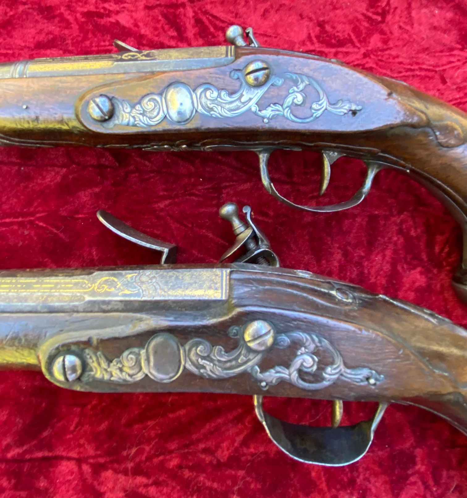 A Fantastic Revolutionary War Period Cased Pair of French Silver Mounted "Birds Head" Flintlock Pistols by PEYRET - DUMAREST - Image 20