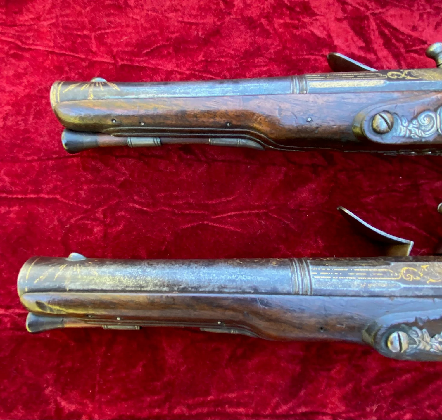 A Fantastic Revolutionary War Period Cased Pair of French Silver Mounted "Birds Head" Flintlock Pistols by PEYRET - DUMAREST - Image 21