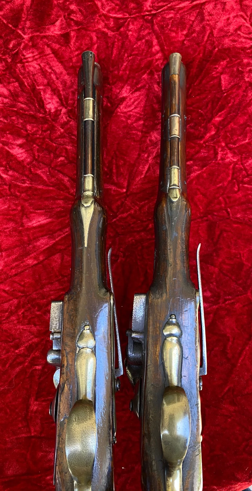 A Wonderful PAIR of French & Indian War - American Revolutionary War Period British Military Heavy Dragoon Style Merchant Marine, Militia or Volunteer Regiment Flintlock Pistol, R WATKIN, LONDON - Image 11