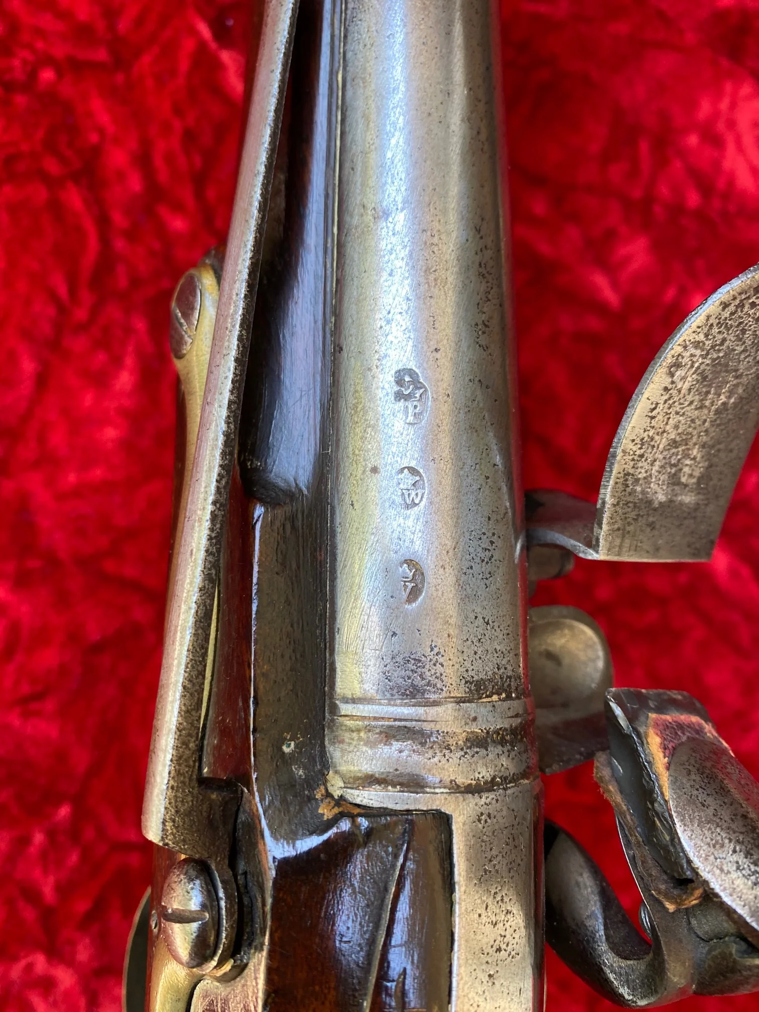 A Wonderful PAIR of French & Indian War - American Revolutionary War Period British Military Heavy Dragoon Style Merchant Marine, Militia or Volunteer Regiment Flintlock Pistol, R WATKIN, LONDON - Image 21