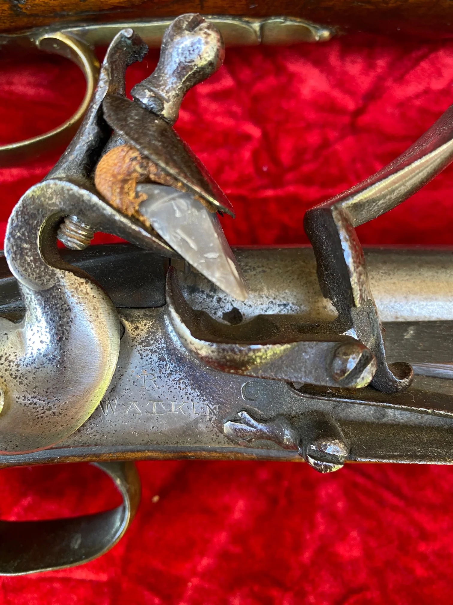 A Wonderful PAIR of French & Indian War - American Revolutionary War Period British Military Heavy Dragoon Style Merchant Marine, Militia or Volunteer Regiment Flintlock Pistol, R WATKIN, LONDON - Image 4