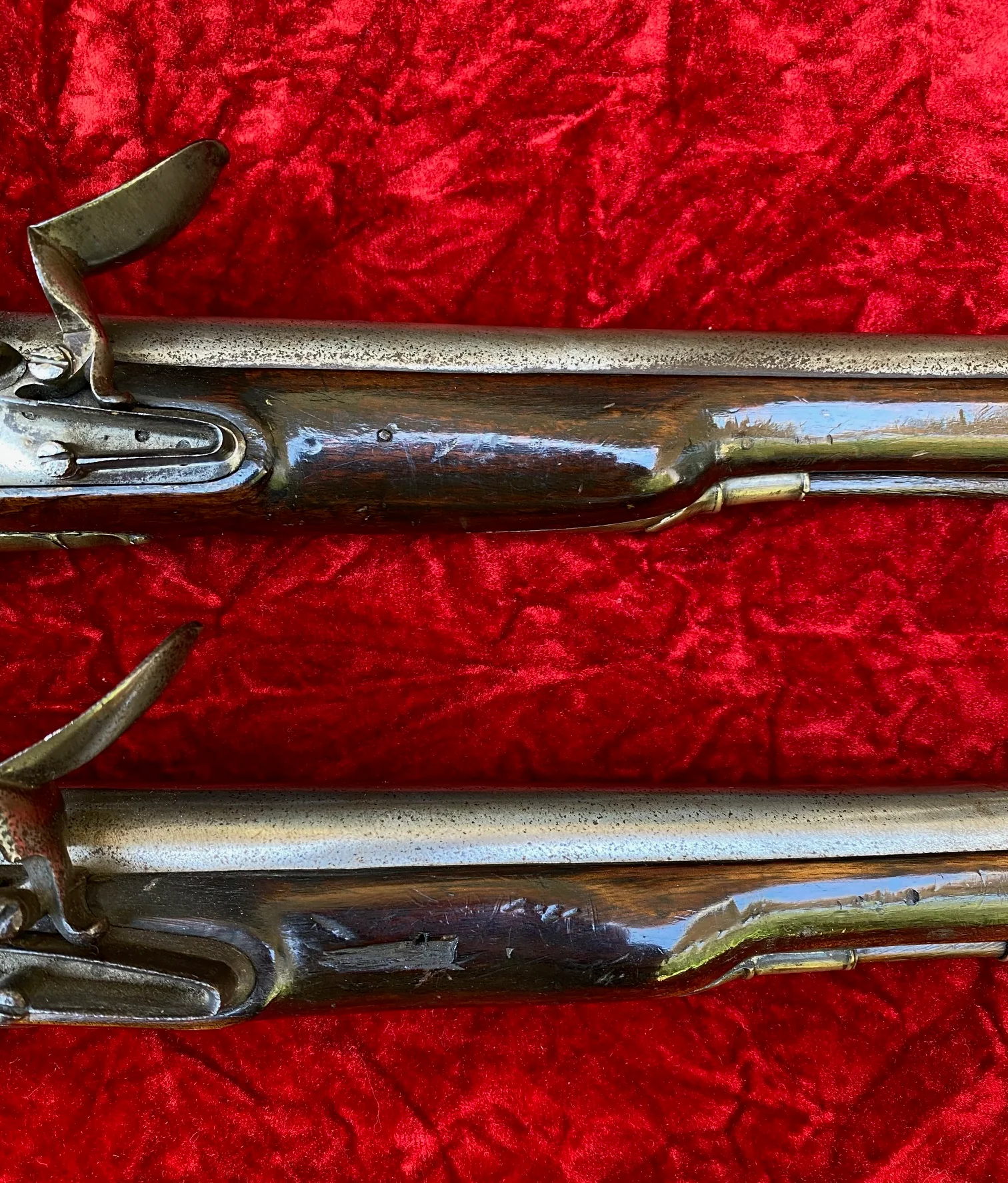 A Wonderful PAIR of French & Indian War - American Revolutionary War Period British Military Heavy Dragoon Style Merchant Marine, Militia or Volunteer Regiment Flintlock Pistol, R WATKIN, LONDON - Image 8