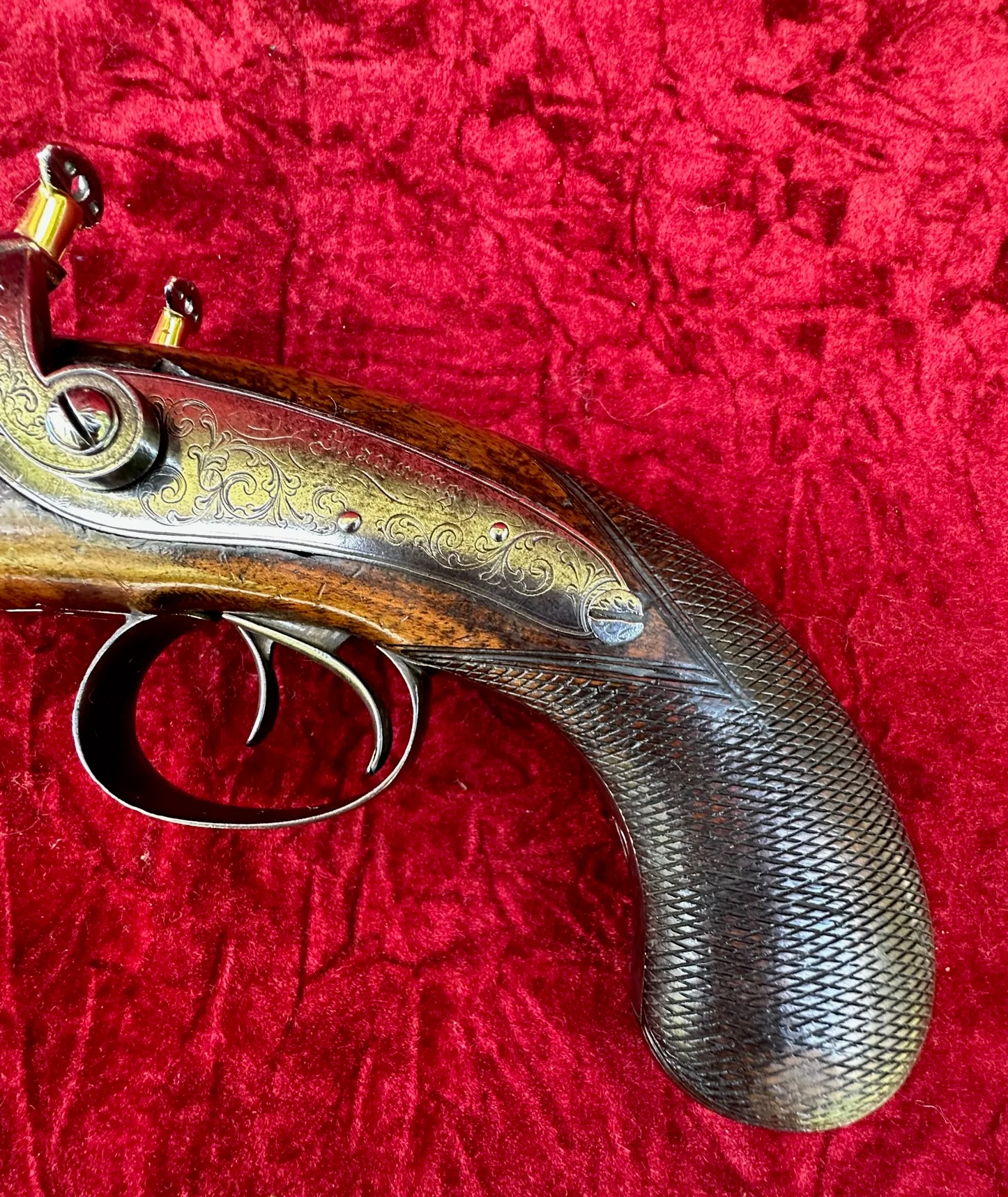 A Good (Restored) English Side-by-Side Double-Barrel Percussion Pistol by, MANNING, TIVERTON, England - Image 11