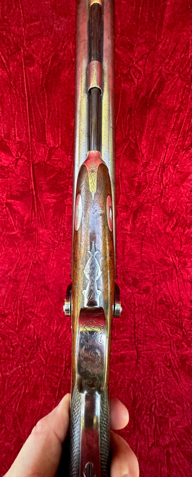 A Good (Restored) English Side-by-Side Double-Barrel Percussion Pistol by, MANNING, TIVERTON, England - Image 7