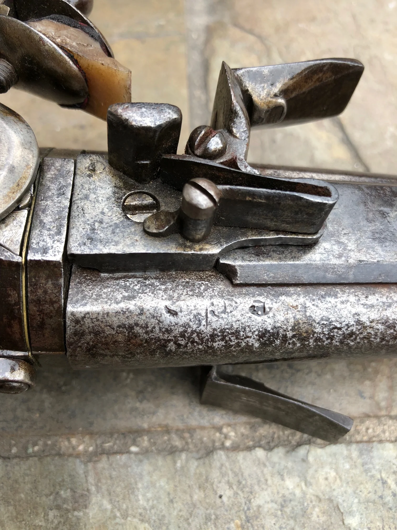 A Rare Large Antique Dutch Flintlock Wender Holster Pistol - Image 10