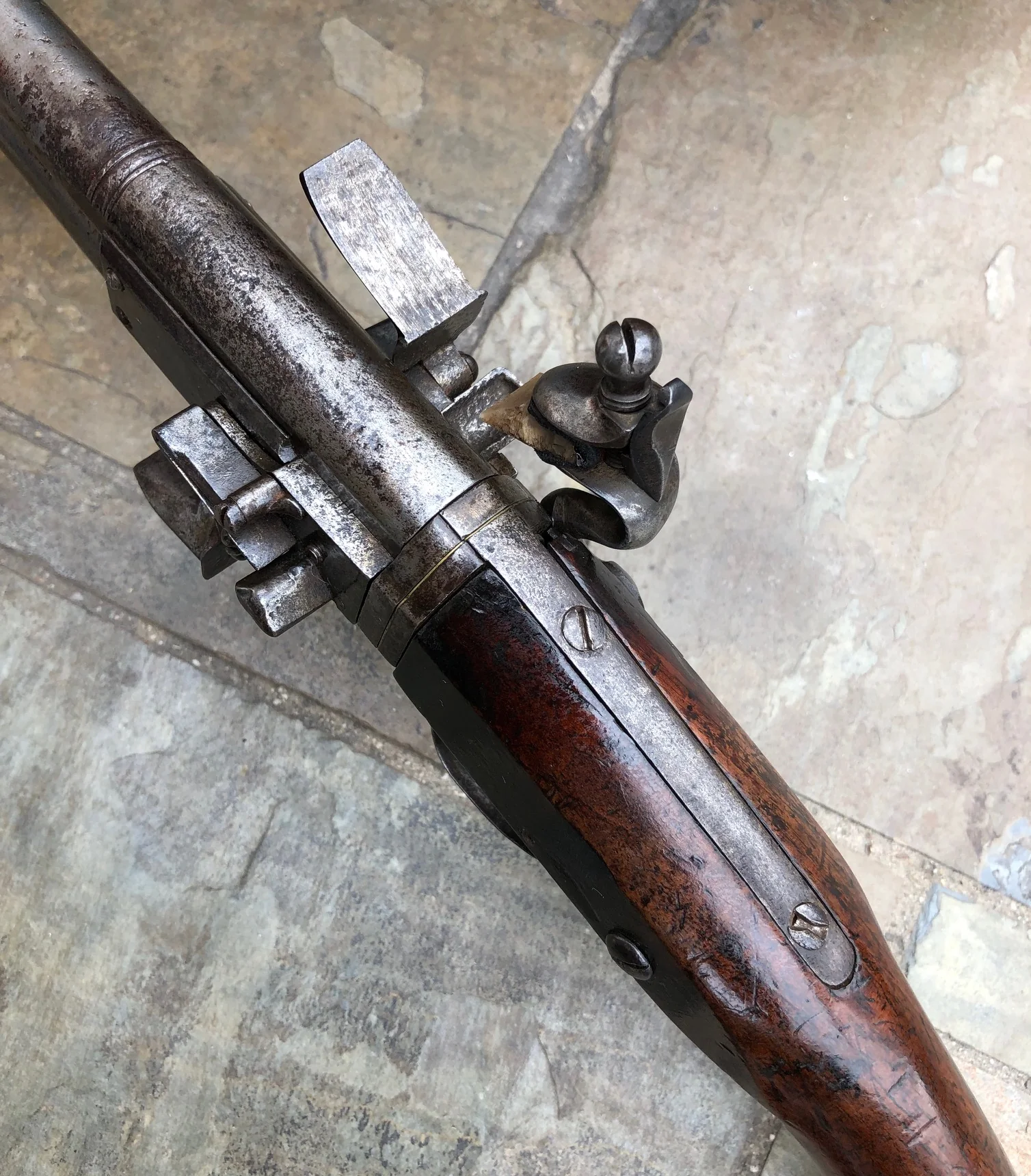 A Rare Large Antique Dutch Flintlock Wender Holster Pistol - Image 16