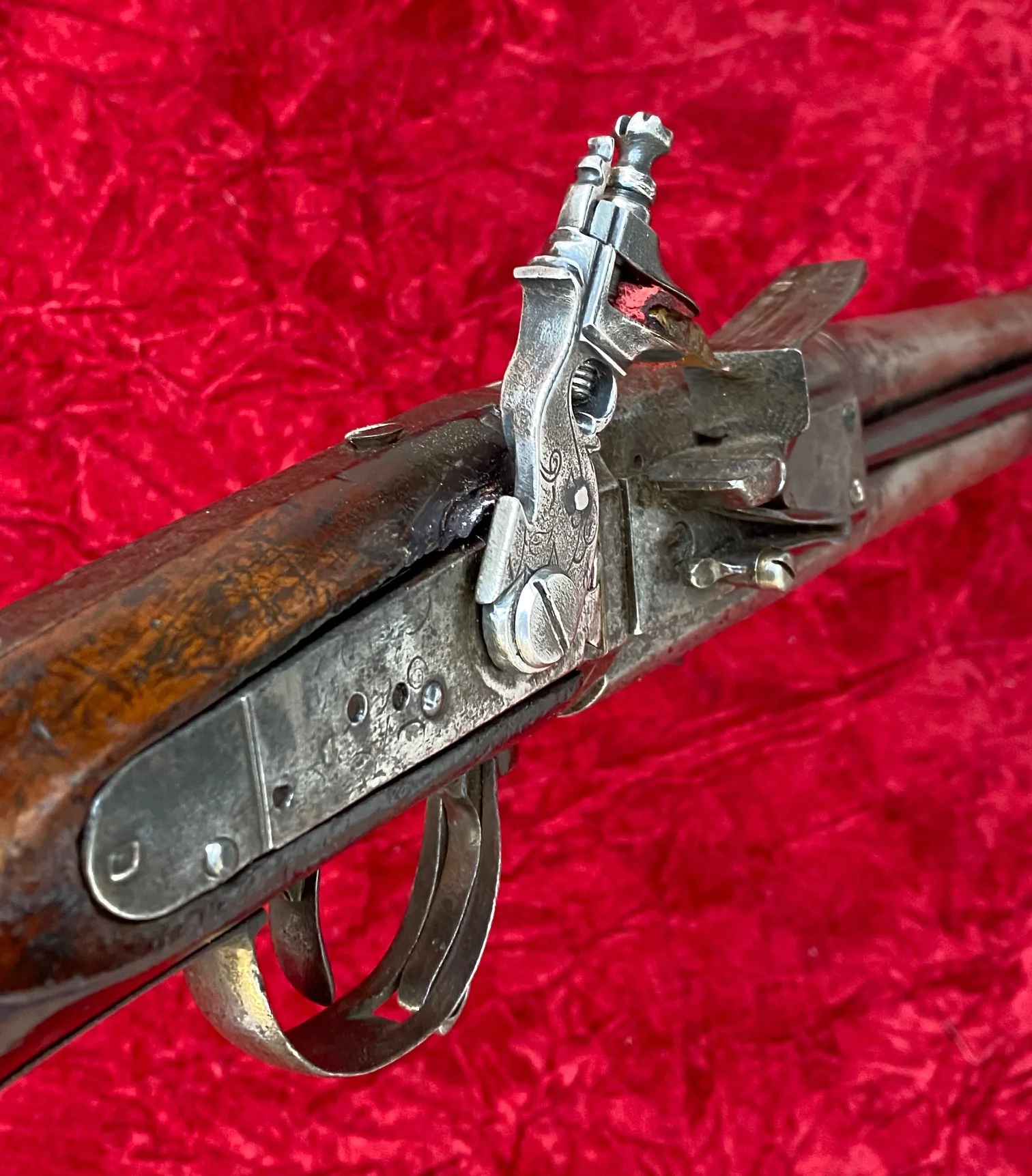 A Rare Large Antique Dutch Flintlock Wender Holster Pistol - Image 3