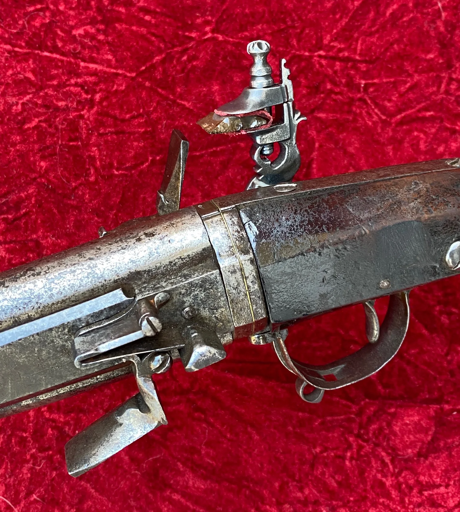 A Rare Large Antique Dutch Flintlock Wender Holster Pistol - Image 4