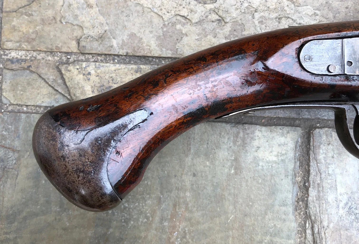 A Rare Large Antique Dutch Flintlock Wender Holster Pistol - Image 7