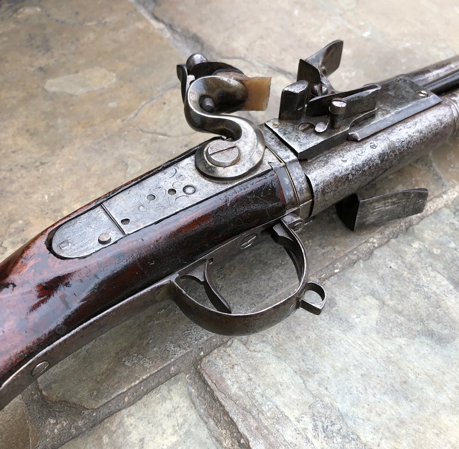 A Rare Large Antique Dutch Flintlock Wender Holster Pistol - Image 9
