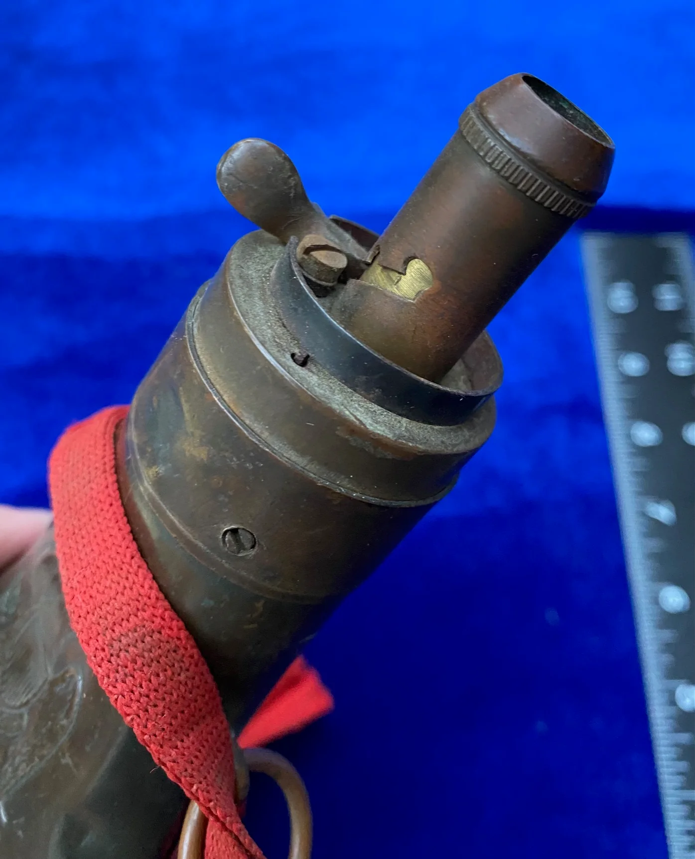 Pre Civil War U.S. Military PEACE Powder Flask - Image 3