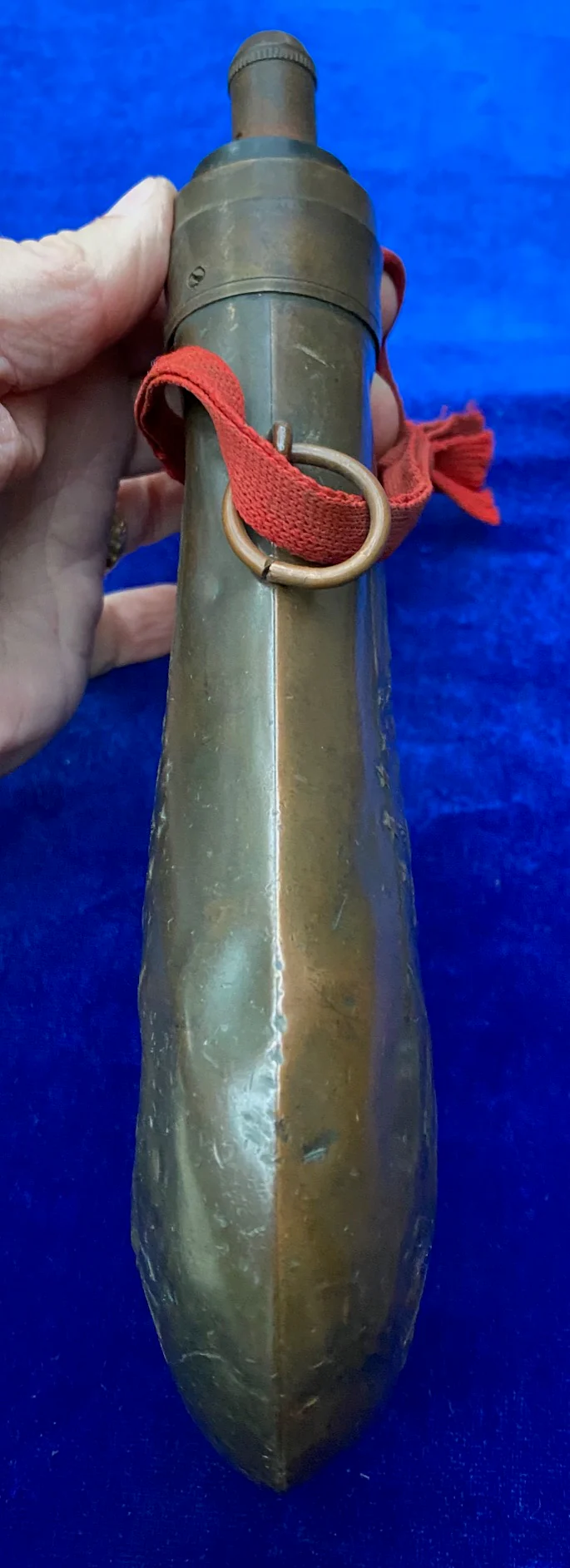 Pre Civil War U.S. Military PEACE Powder Flask - Image 4