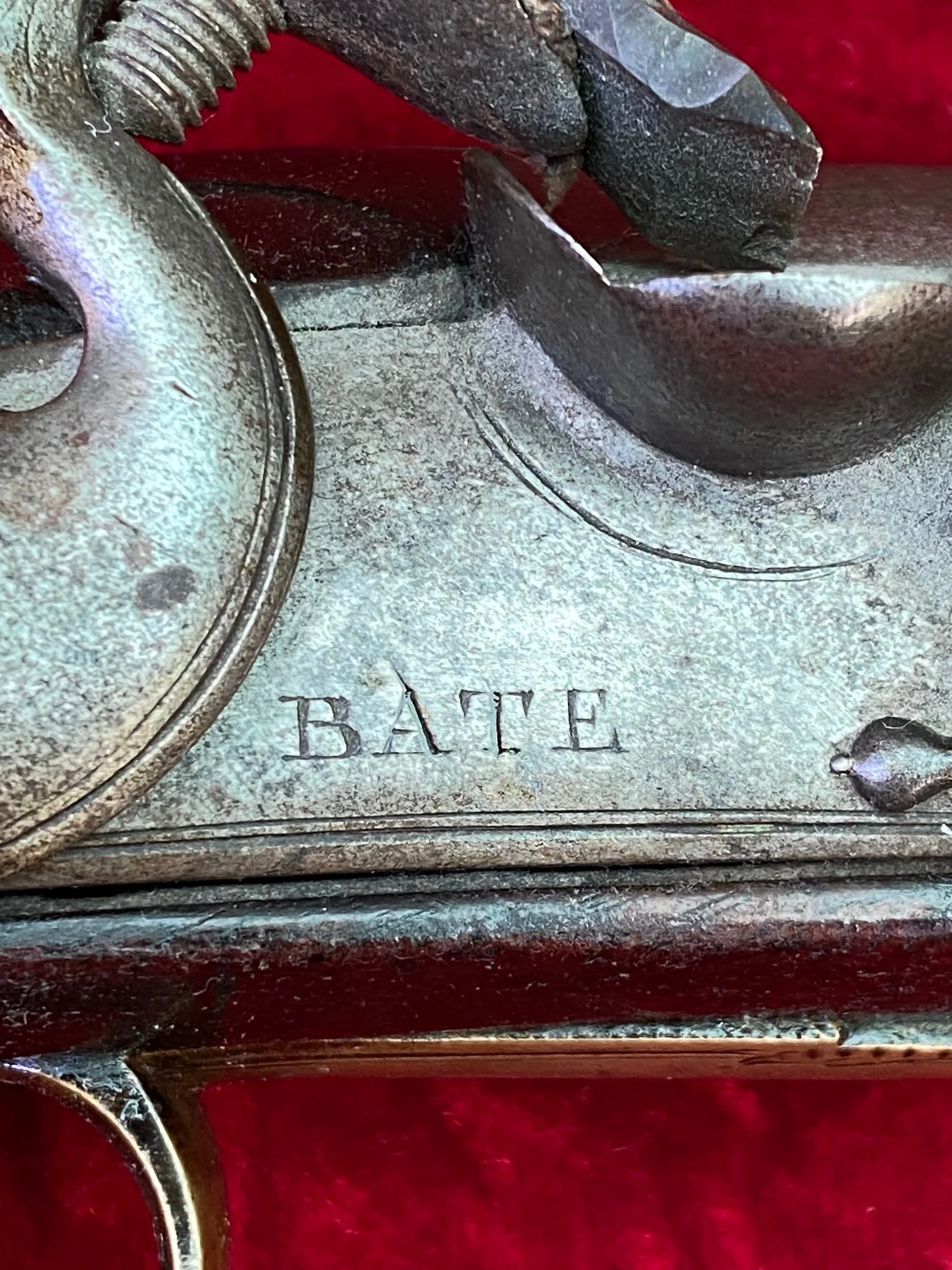 American Revolutionary War Period English Flintlock Officer's / Militia Pistol by BATE, LONDON - Image 7