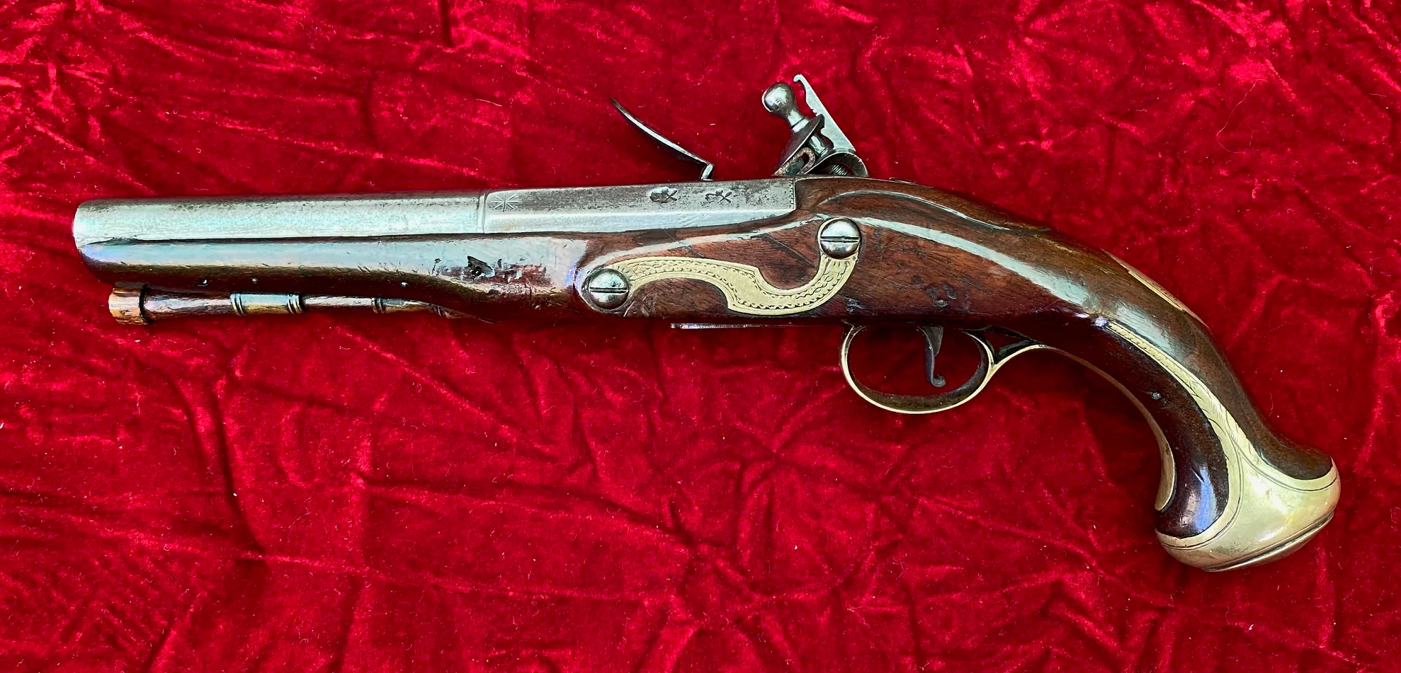 American Revolutionary War Period English Flintlock Officer's / Militia Pistol by BATE, LONDON - Image 8