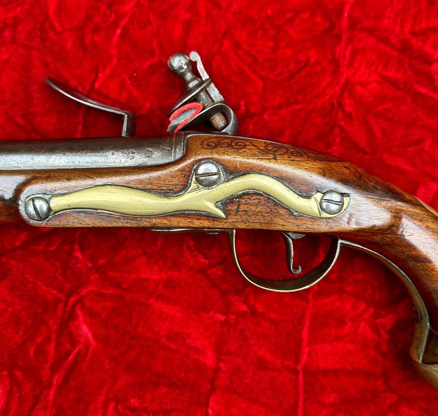 A Rare & Fantastic Large English Queen Anne Period Flintlock Holster Pistol - Image 11