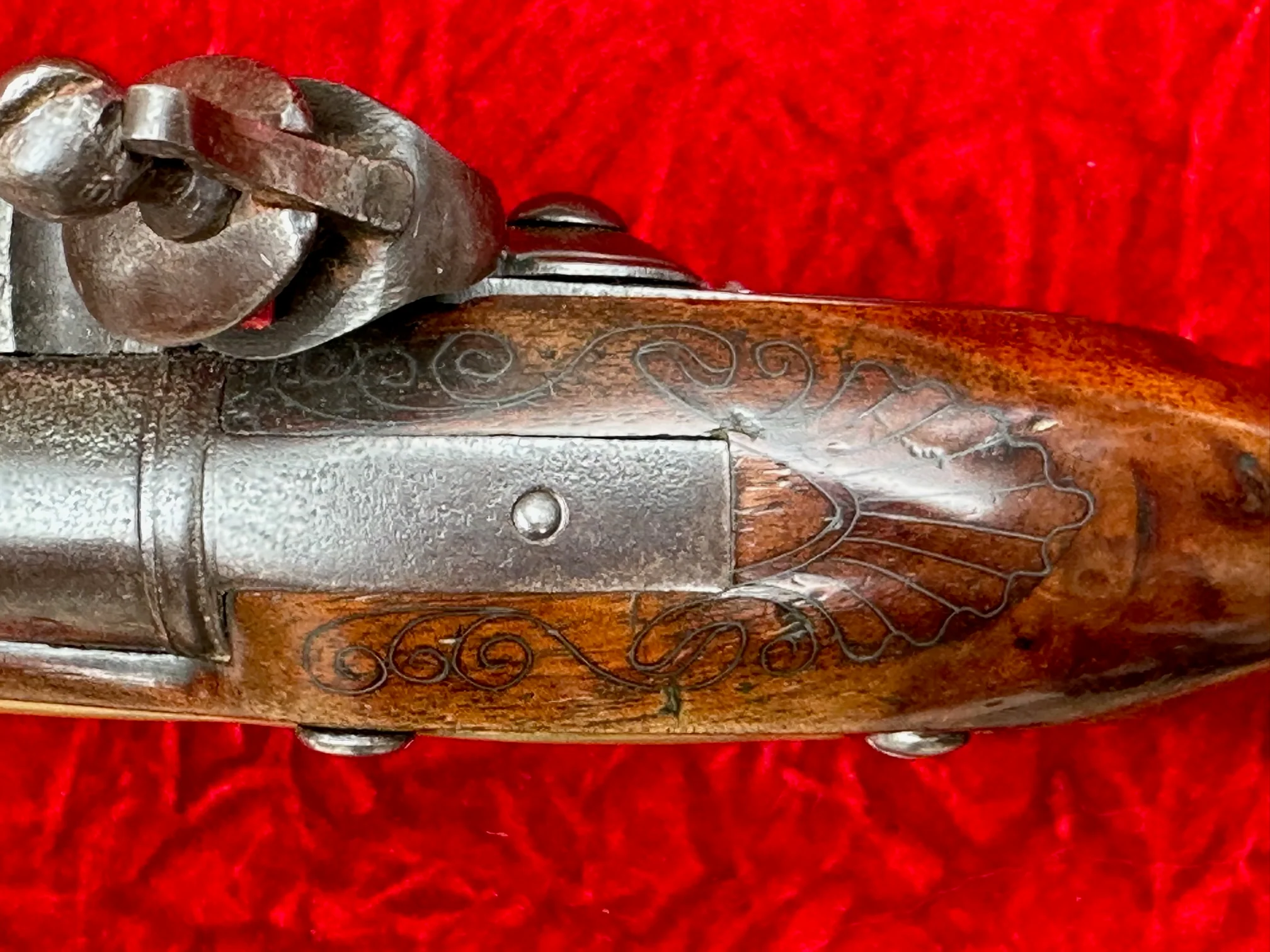 A Rare & Fantastic Large English Queen Anne Period Flintlock Holster Pistol - Image 17