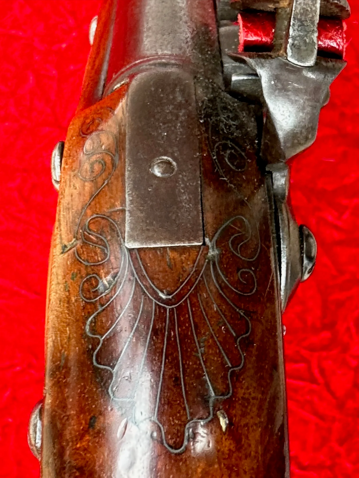 A Rare & Fantastic Large English Queen Anne Period Flintlock Holster Pistol - Image 18