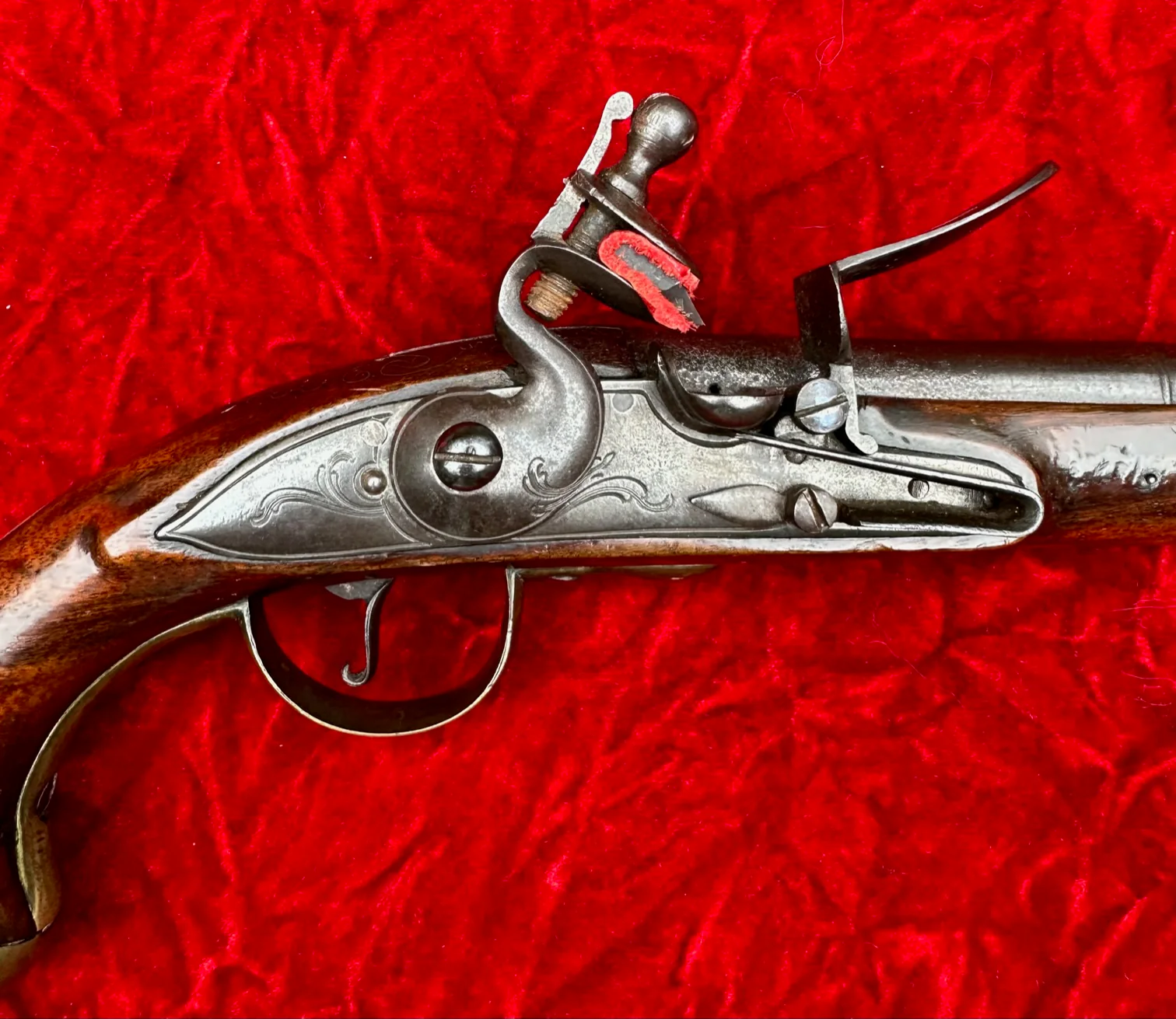 A Rare & Fantastic Large English Queen Anne Period Flintlock Holster Pistol - Image 2