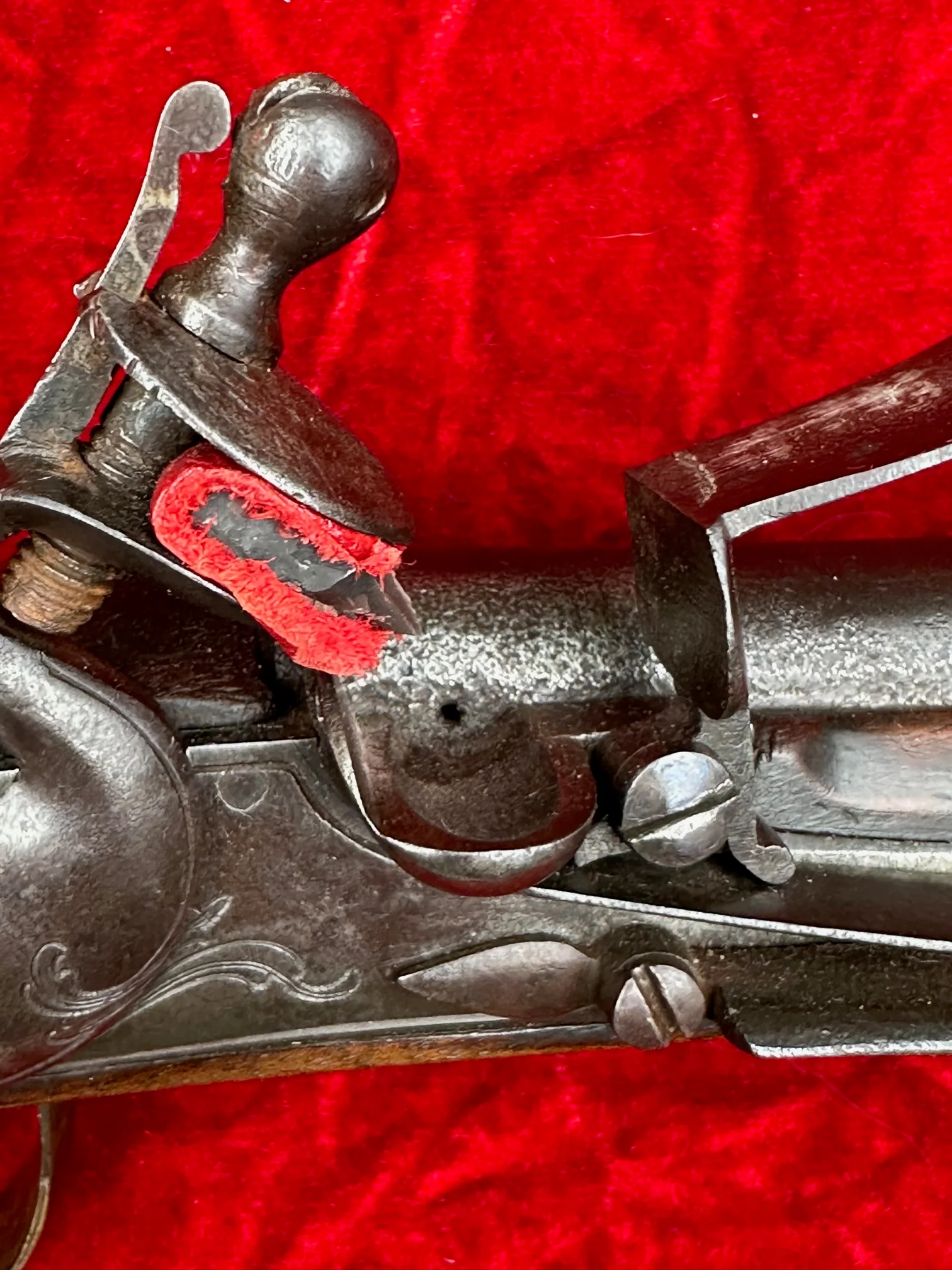 A Rare & Fantastic Large English Queen Anne Period Flintlock Holster Pistol - Image 3