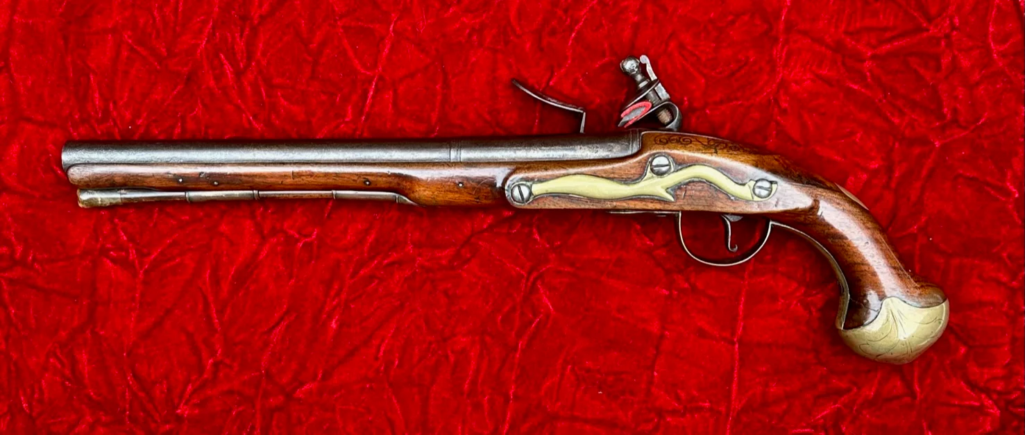 A Rare & Fantastic Large English Queen Anne Period Flintlock Holster Pistol - Image 9