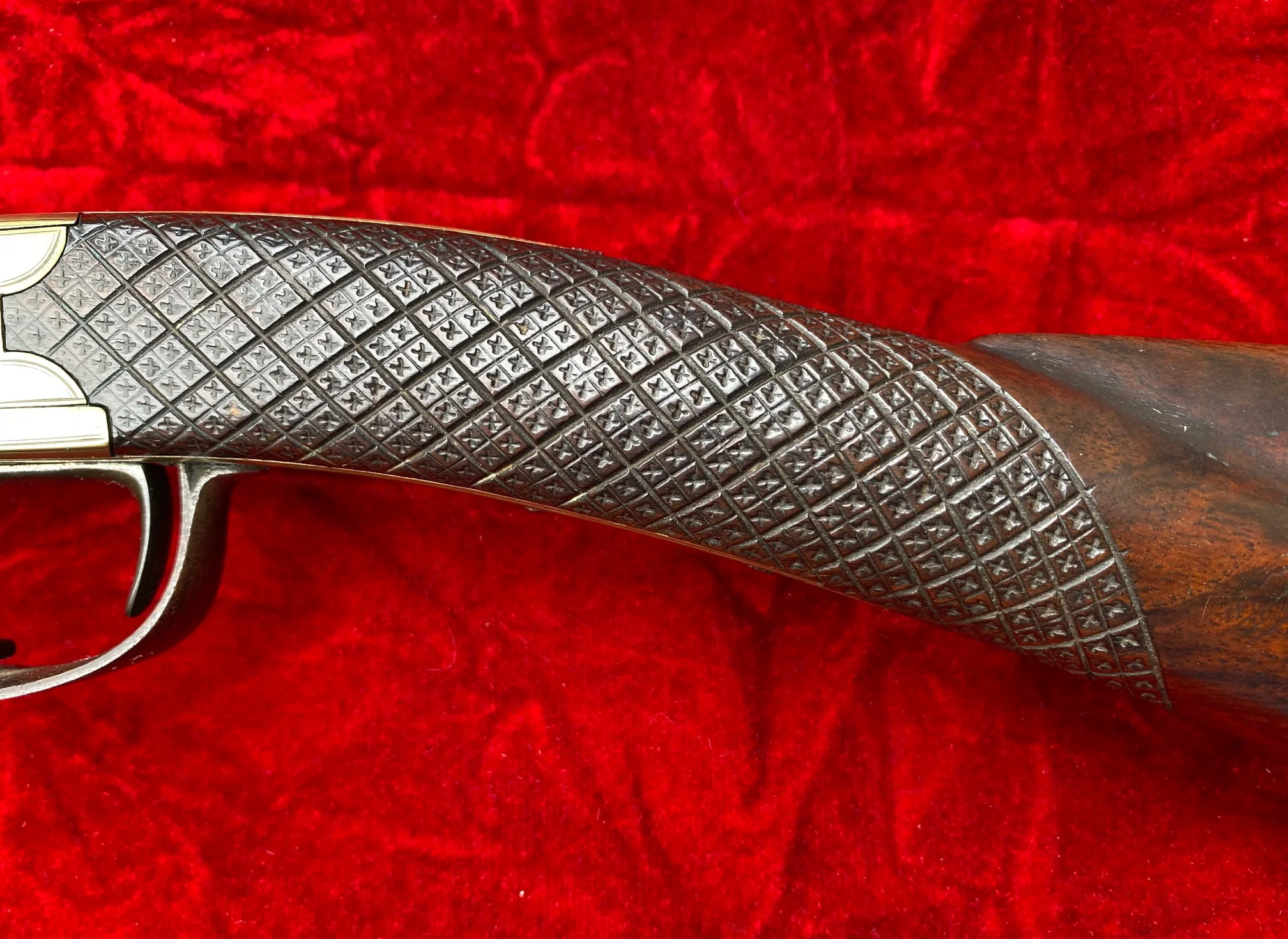 An Extremely Rare and SUBURB Revolutionary War Period British Brass Barrel Flintlock Blunderbuss with spring bayonet by KNUBLEY, LONDON - Image 11