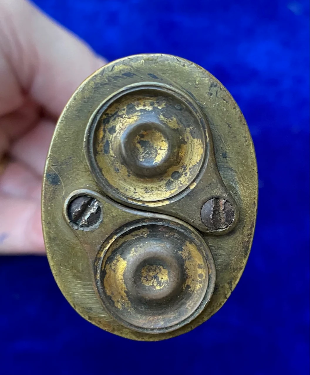 A Scarce Pistol Size 3-Way Powder Flask - Image 5