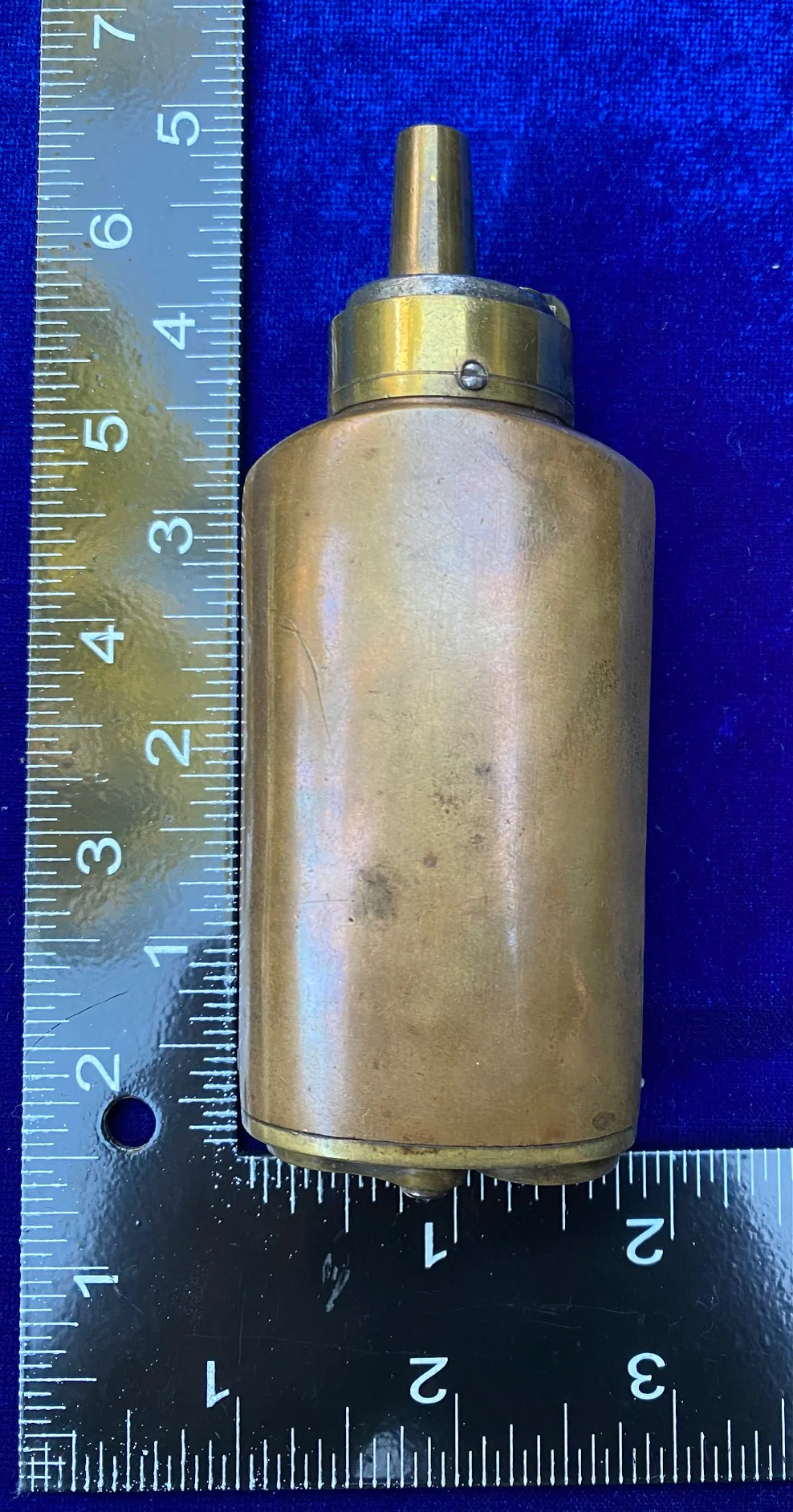A Scarce Pistol Size 3-Way Powder Flask - Image 2