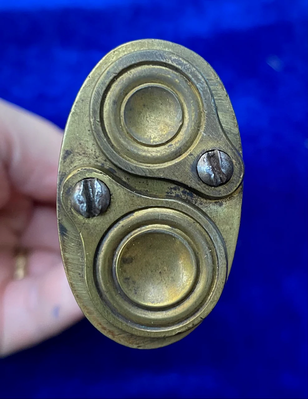 A Scarce Pistol Size 3-Way Powder Flask - Image 5