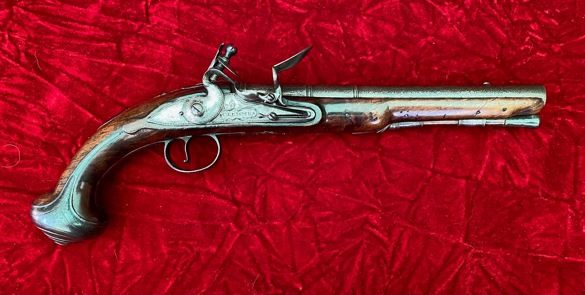 A Wonderful PAIR of English Flintlock Pistols of the American Revolutionary War Period by CLEMMES & BARBAR - Image 17
