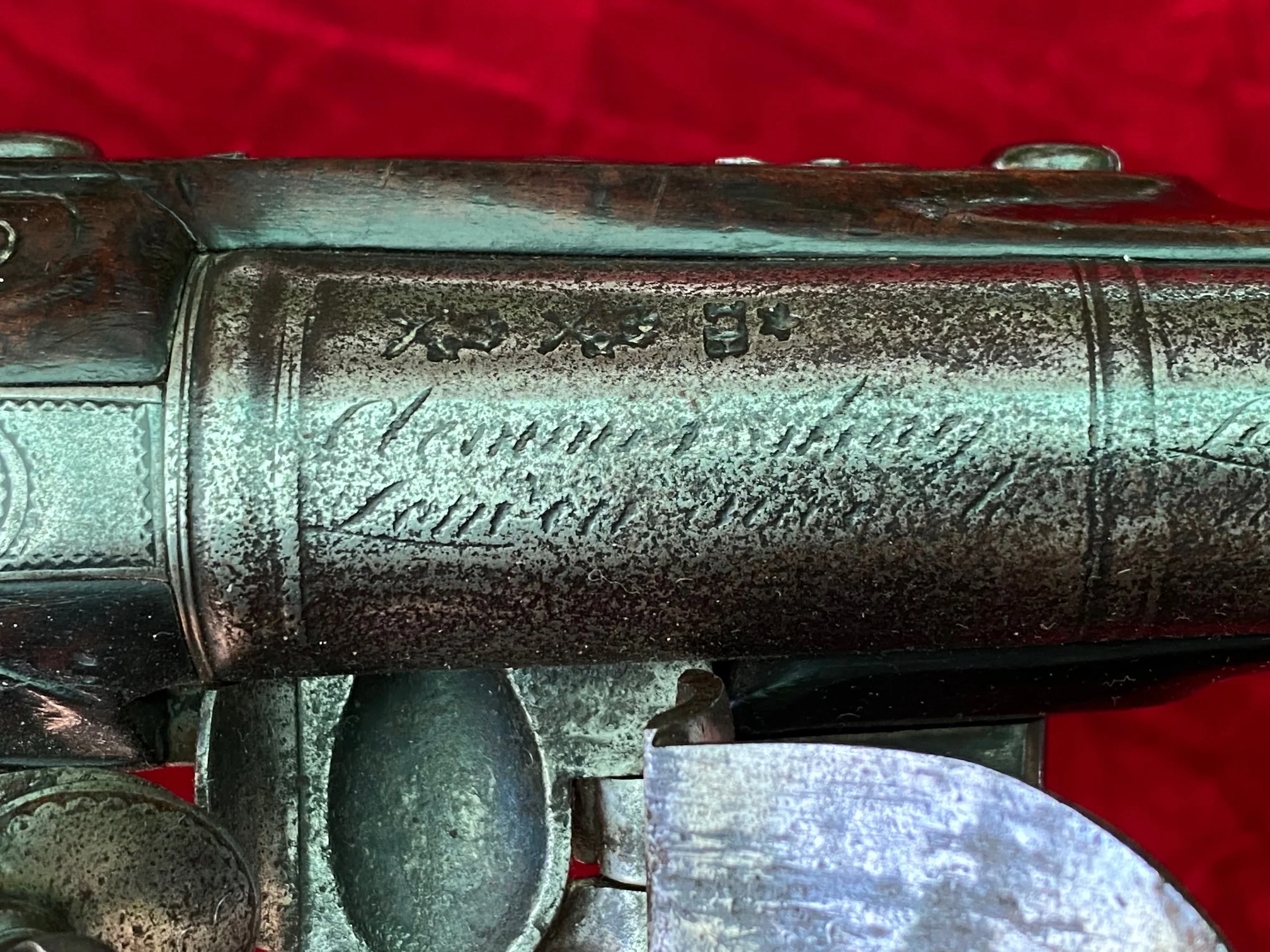 A Wonderful PAIR of English Flintlock Pistols of the American Revolutionary War Period by CLEMMES & BARBAR - Image 34
