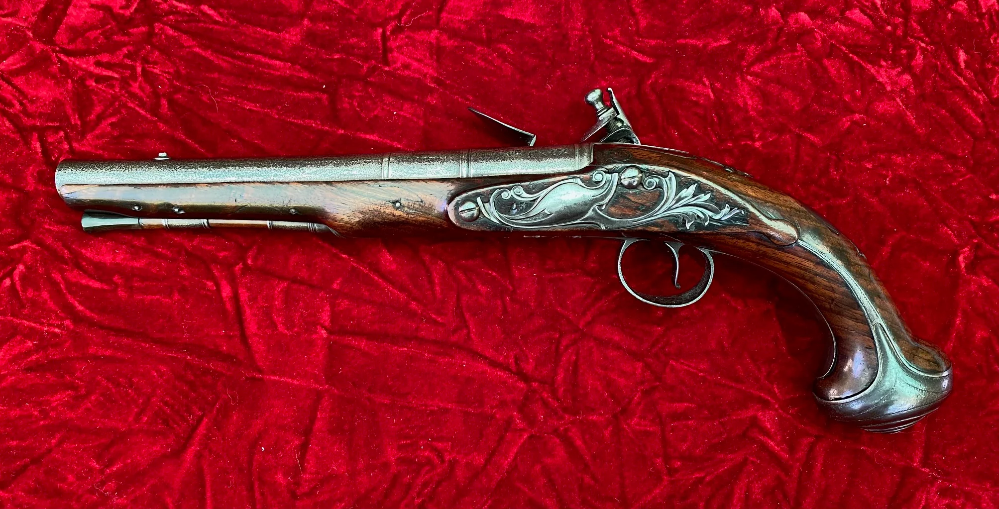 A Wonderful PAIR of English Flintlock Pistols of the American Revolutionary War Period by CLEMMES & BARBAR - Image 5