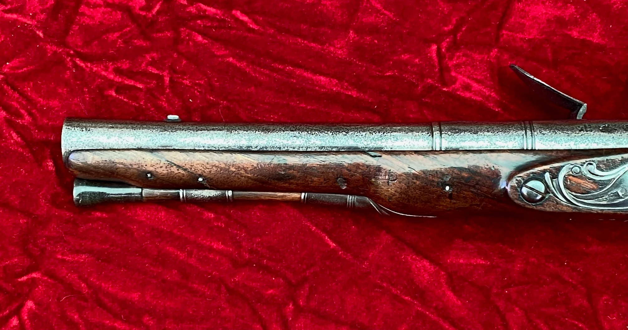 A Wonderful PAIR of English Flintlock Pistols of the American Revolutionary War Period by CLEMMES & BARBAR - Image 6