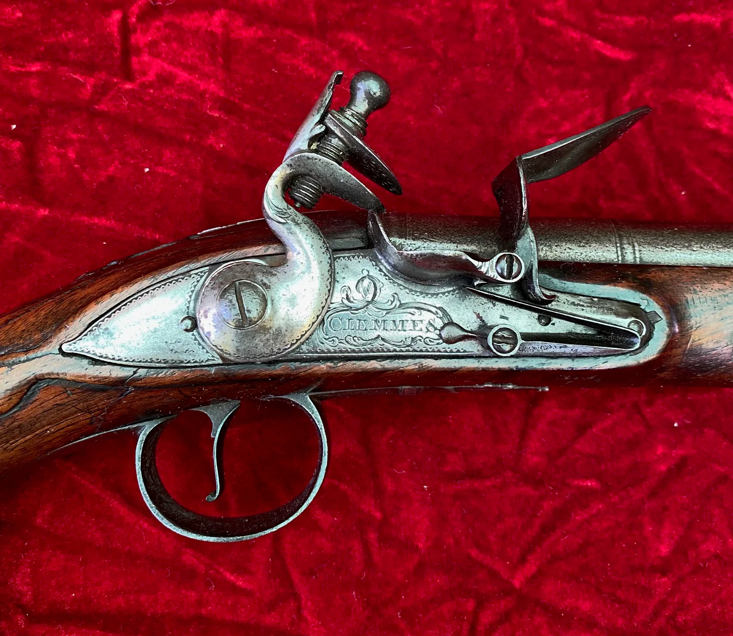 A Wonderful PAIR of English Flintlock Pistols of the American Revolutionary War Period by CLEMMES & BARBAR - Image 8