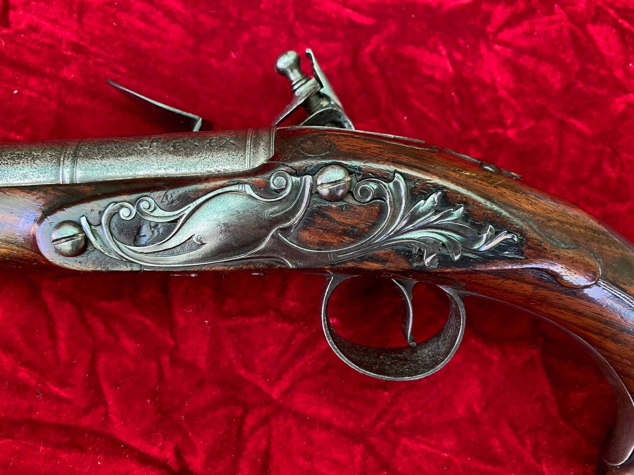 A Wonderful PAIR of English Flintlock Pistols of the American Revolutionary War Period by CLEMMES & BARBAR - Image 9