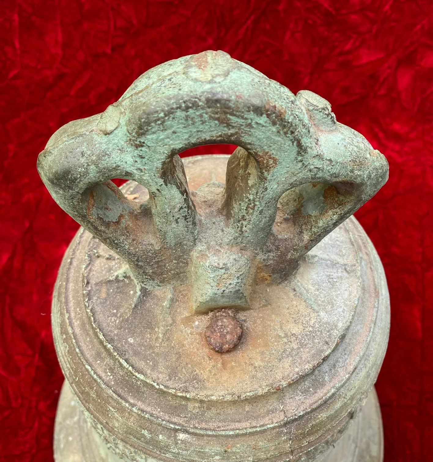 A Very Interesting & RARE Large Antique 17th-18th Century European Bronze Bell - Image 4