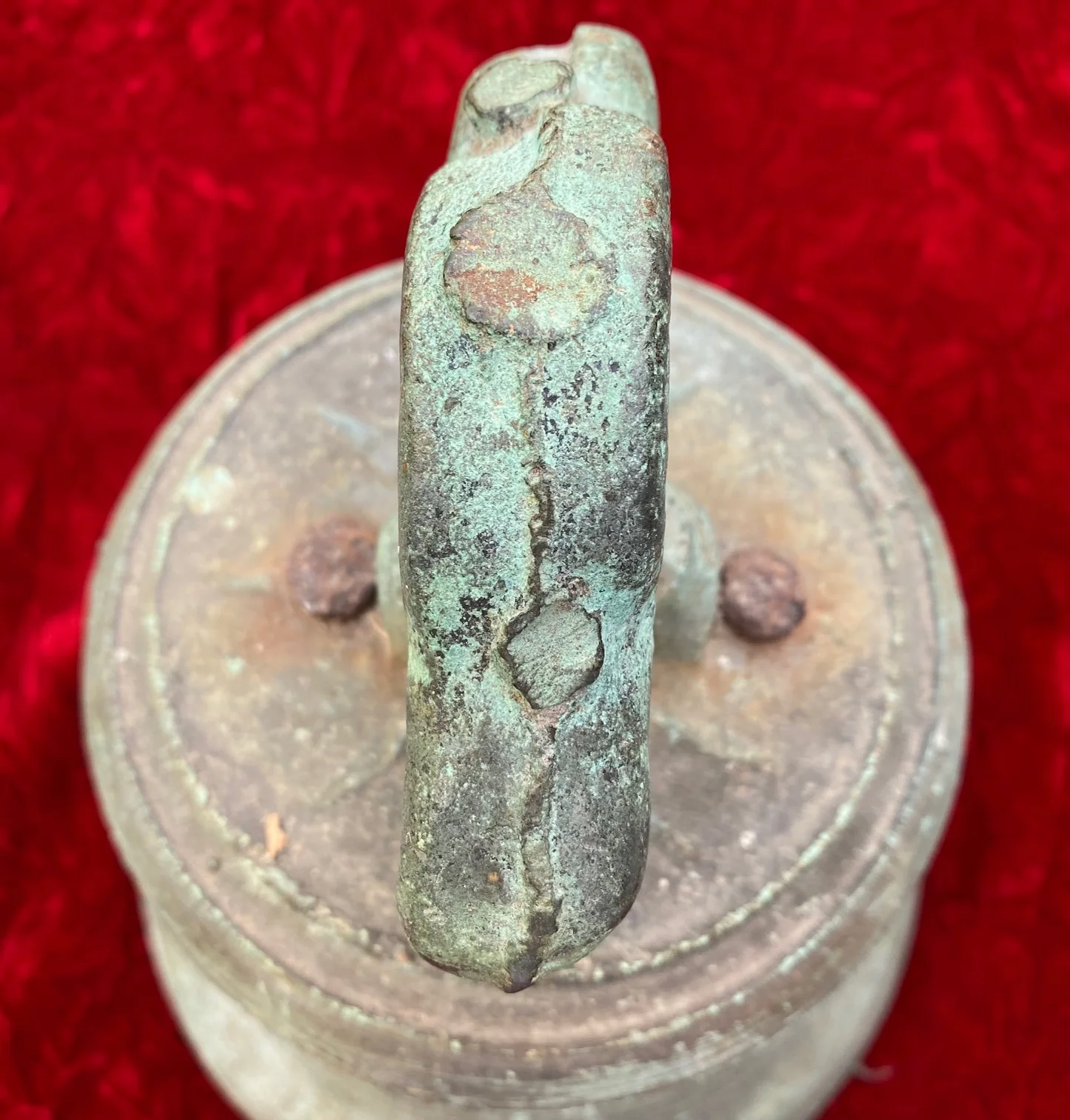 A Very Interesting & RARE Large Antique 17th-18th Century European Bronze Bell - Image 9