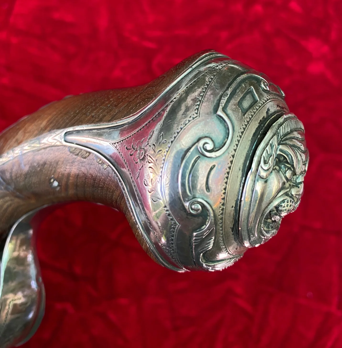 A Wonderful American Revolutionary War Period Silver Mounted Georgian Brass Barrel English Flintlock Officer's Pistol by WILSON - Image 10