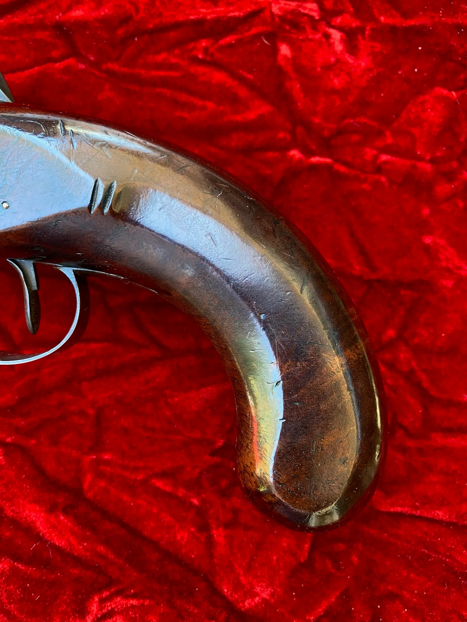 A Good English Flintlock Officer's or Gentleman's Flintlock Traveling or Dueling Pistol by BASS - Image 9