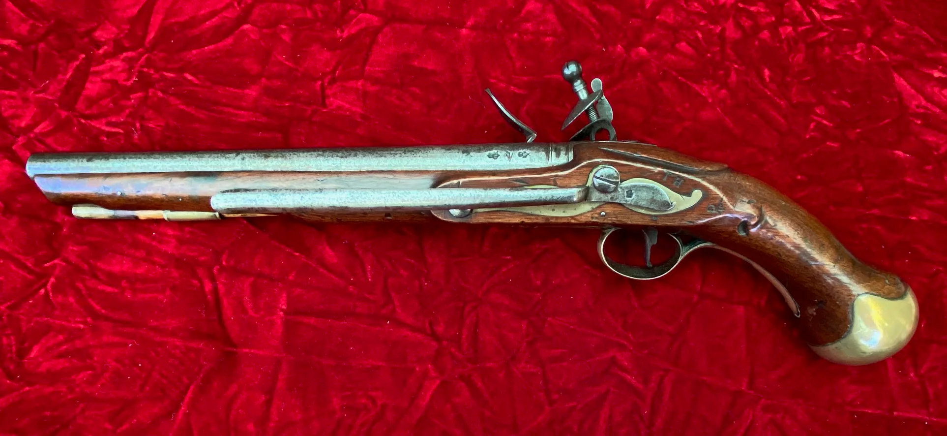 An Antique British Military Royal Navy Flintlock Long Sea Service Pistol - Image 12