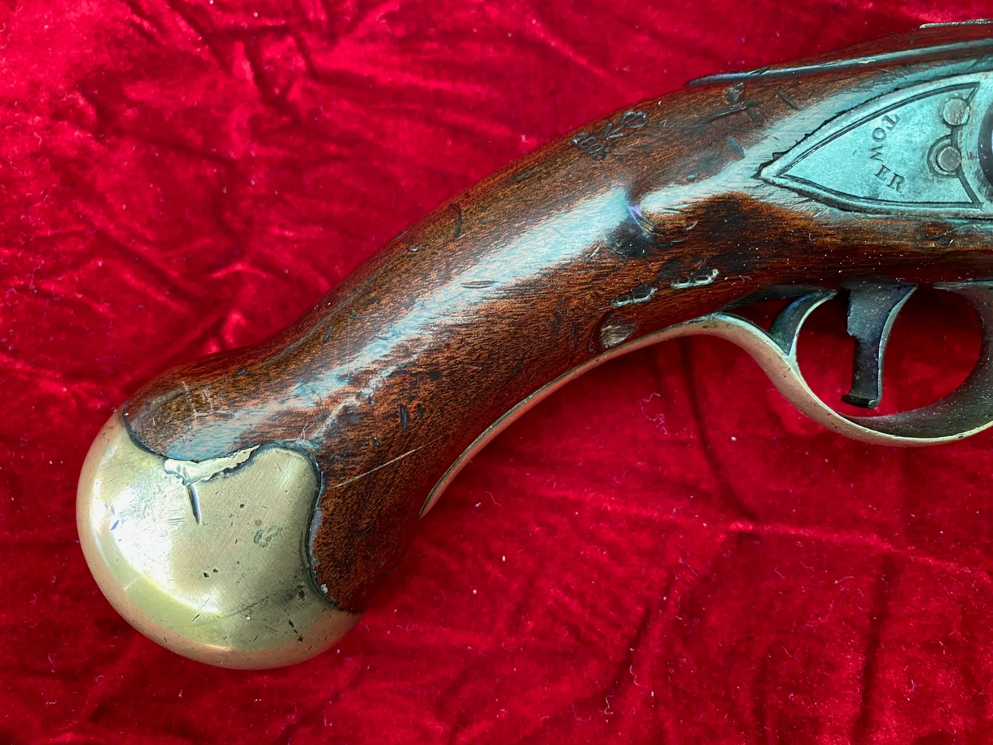 An Antique British Military Royal Navy Flintlock Long Sea Service Pistol - Image 2