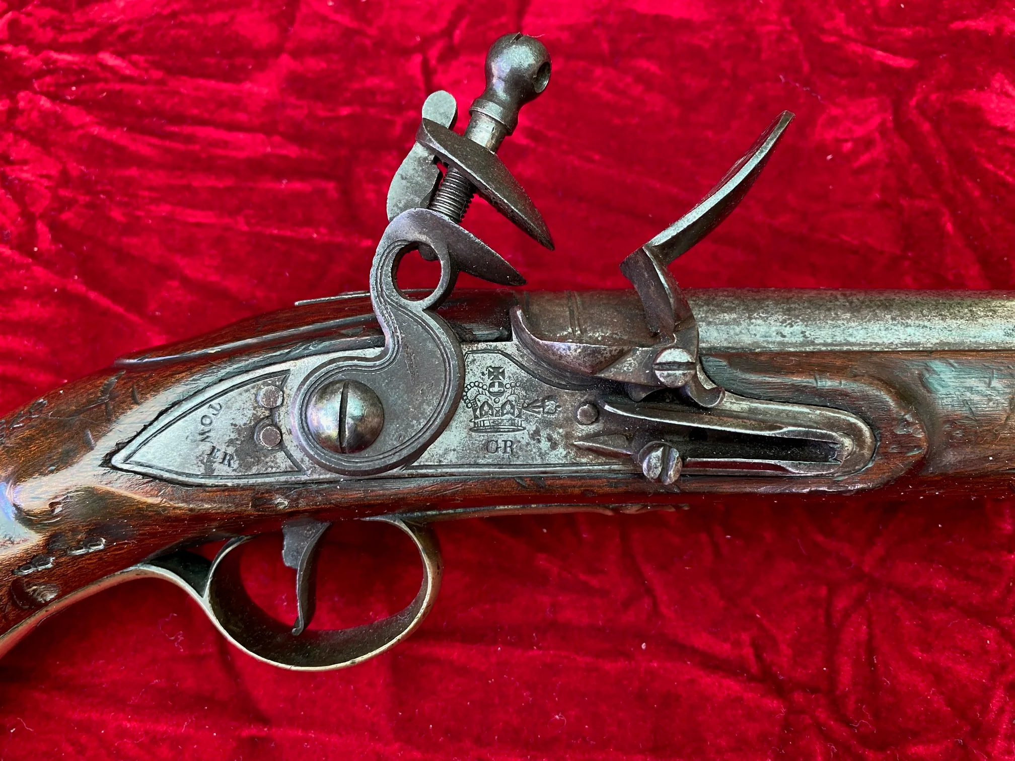 An Antique British Military Royal Navy Flintlock Long Sea Service Pistol - Image 3