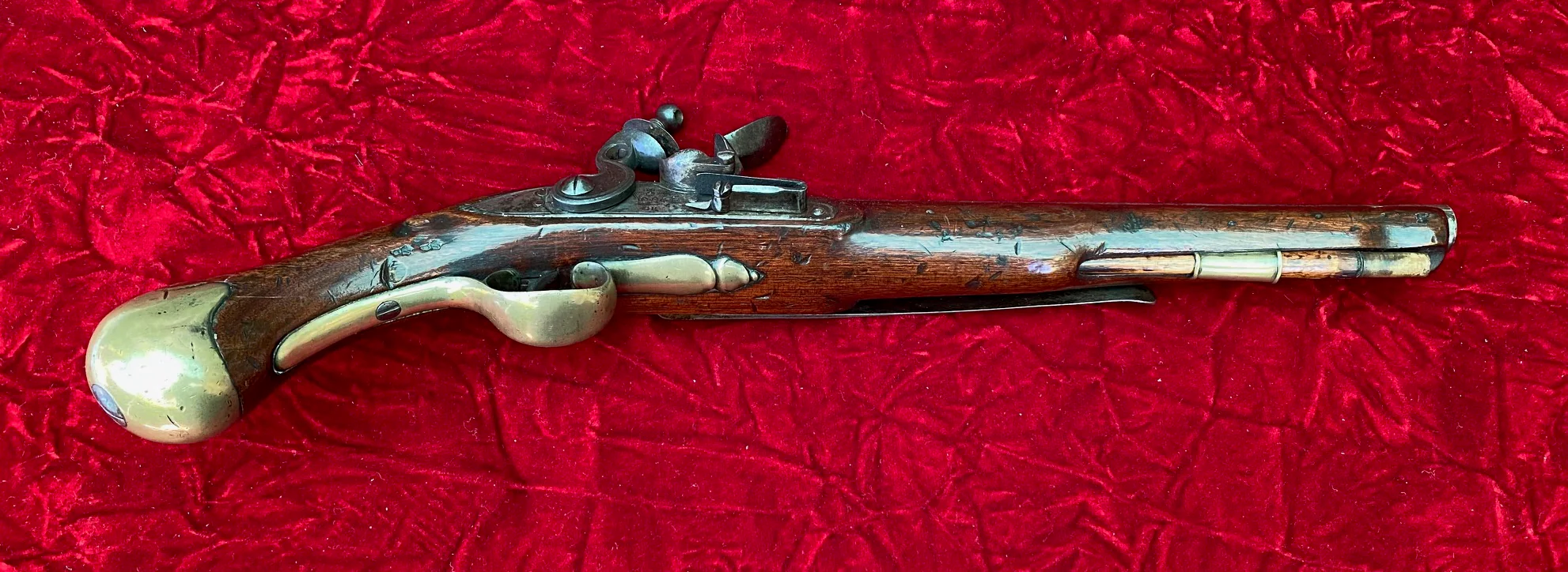 An Antique British Military Royal Navy Flintlock Long Sea Service Pistol - Image 5