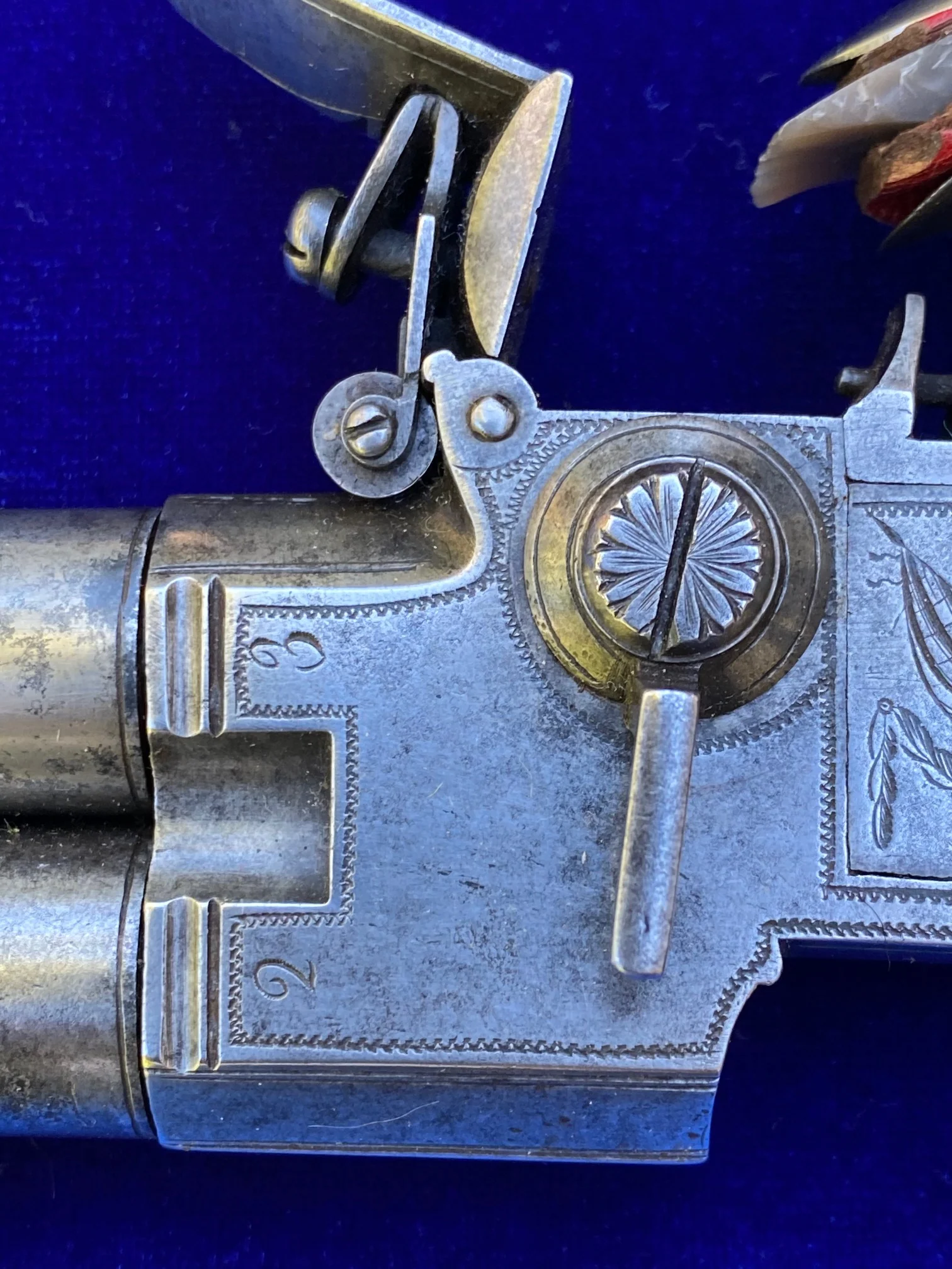 A Fantastic Cased Pair of English Silver Mounted Over & Under Double Barrel Tap-Action Box-Lock Flintlock Pistols by NICHOLSON, LONDON - Image 24