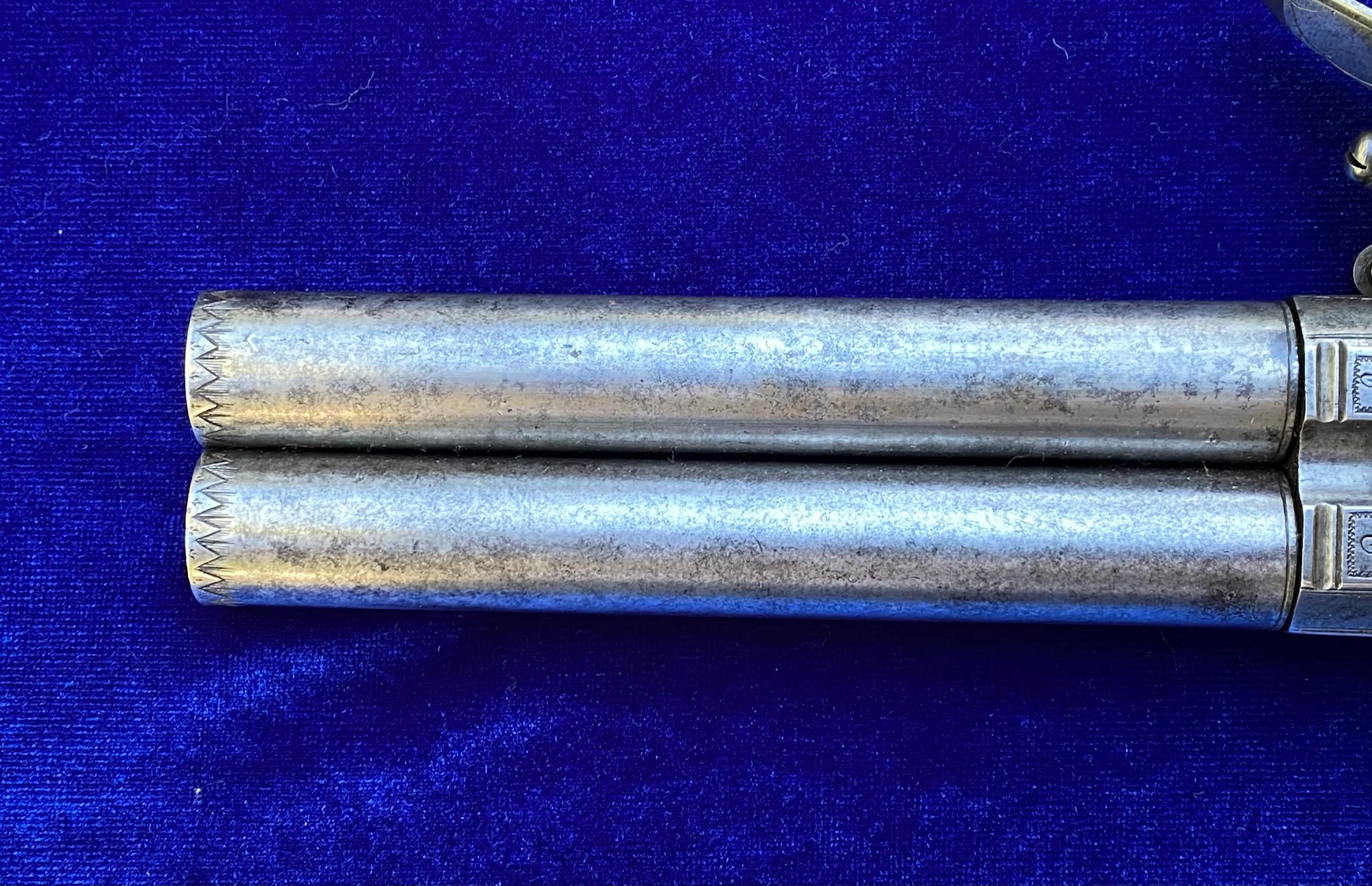 A Fantastic Cased Pair of English Silver Mounted Over & Under Double Barrel Tap-Action Box-Lock Flintlock Pistols by NICHOLSON, LONDON - Image 25