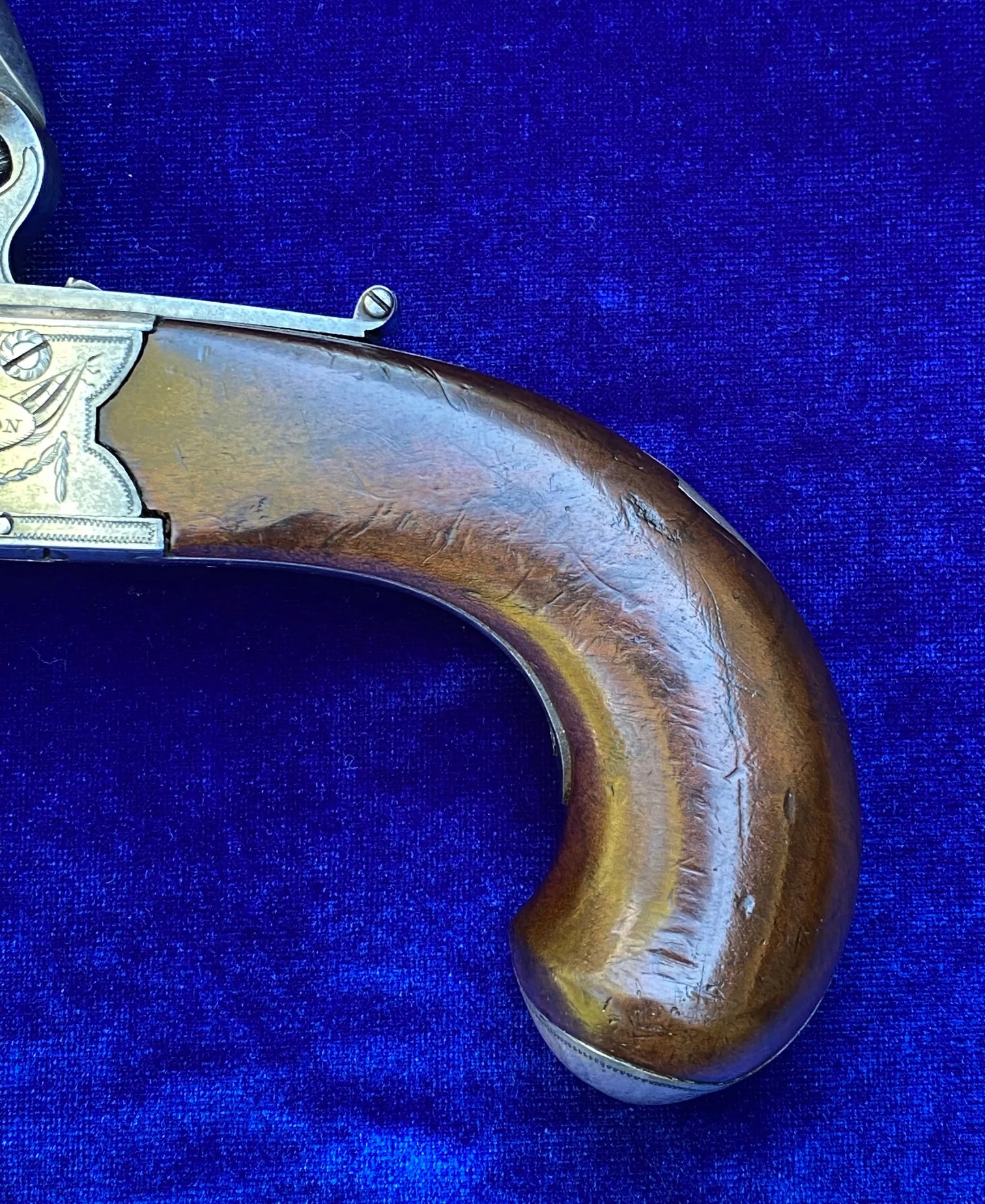 A Fantastic Cased Pair of English Silver Mounted Over & Under Double Barrel Tap-Action Box-Lock Flintlock Pistols by NICHOLSON, LONDON - Image 26