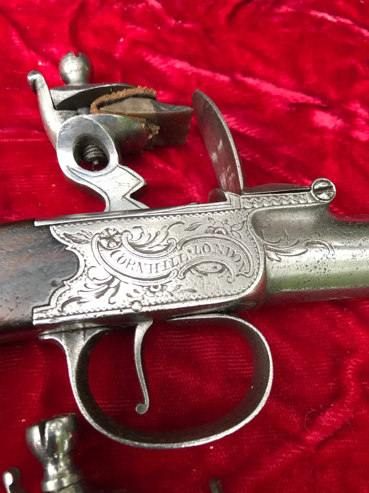 Wonderful Cased Pair of English Flintlock Box-Lock Pistol by HEYLIN, LONDON - Image 10